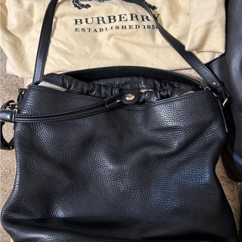 Burberry Black Leather Shoulder Bag
